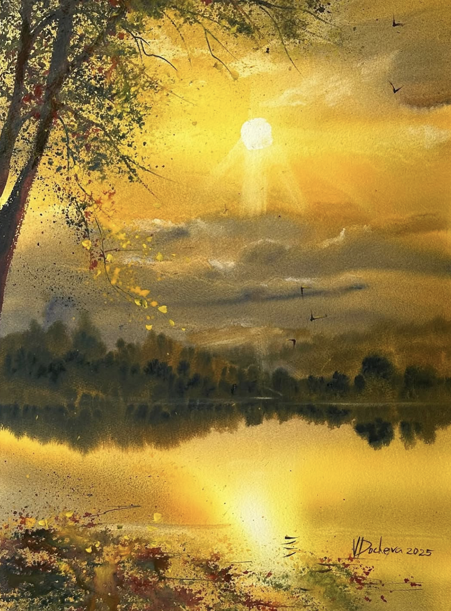 Две осенние акварели Венеты Дочевой 