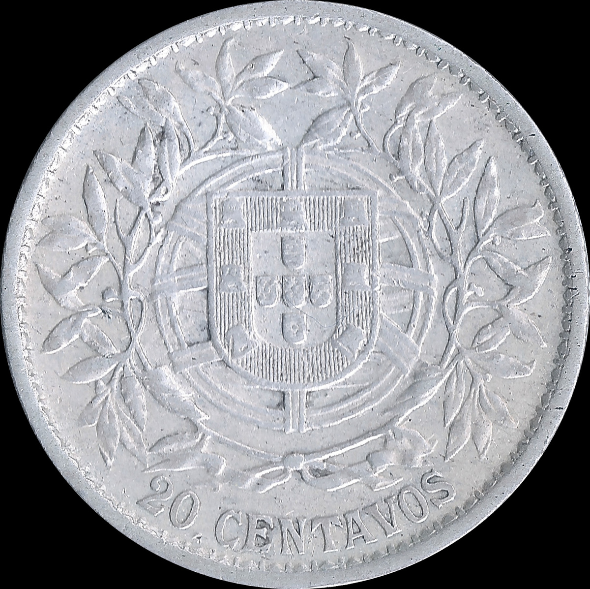 Реверс монеты 20 сентаво 1913 года.