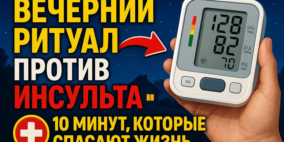 Вечерний ритуал против инсульта: 10 минут, которые по мнению врачей спасают жизнь