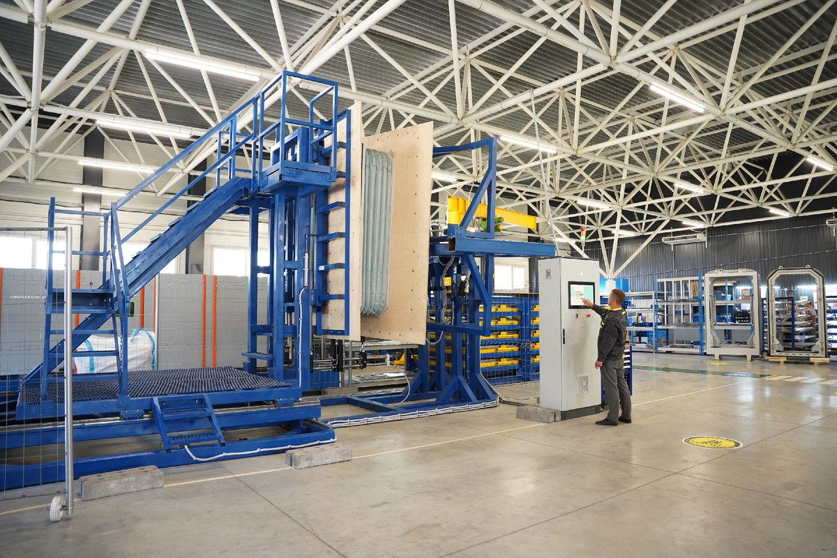 Испытательный стенд для тестирования межвагонных переходов в «Центре транспортной комплектации» в Воронеже. Источник: ГК КСК