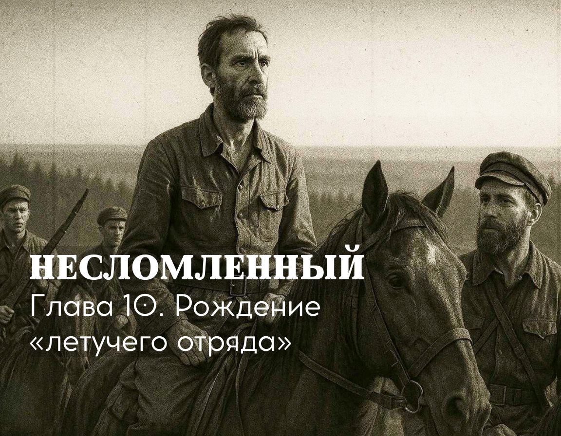 Генерал Огурцов создает мобильный конный партизанский отряд, чтобы уйти от немецкой карательной экспедиции, Польша, 1942 год ©Язар Бай.