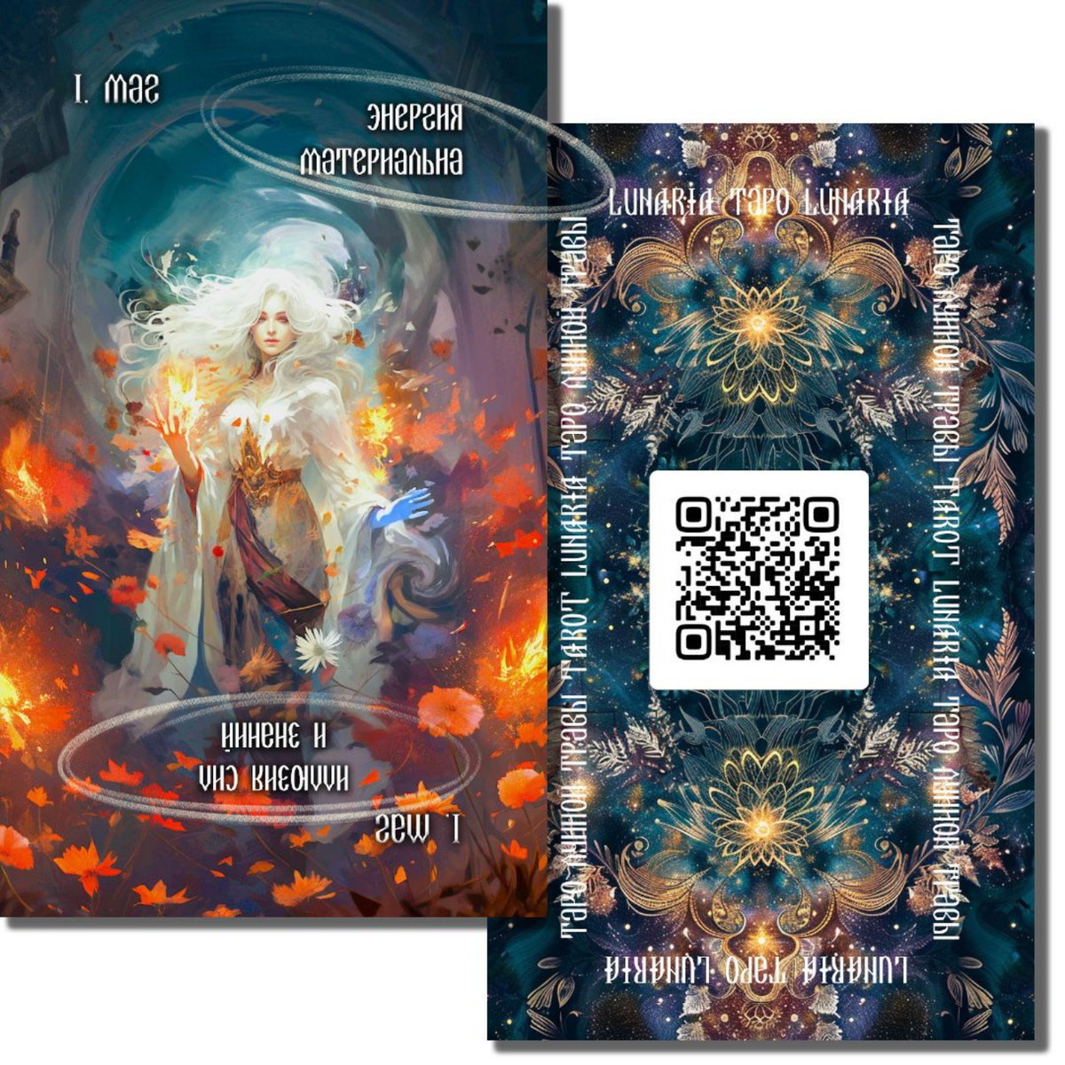 Таро Лунной Травы. Наведите телефон на код и вы попадете не страницу карты. 