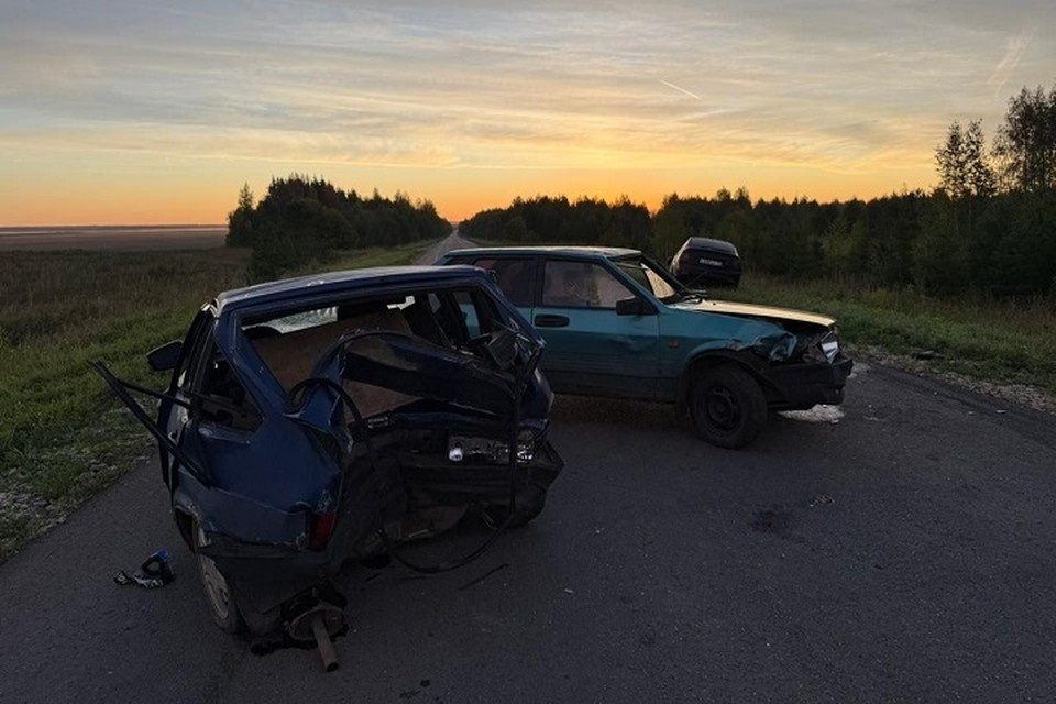    Авария произошла на 21 километре дороги «Сернур-Калеево». Фото: ГИБДД Марий Эл