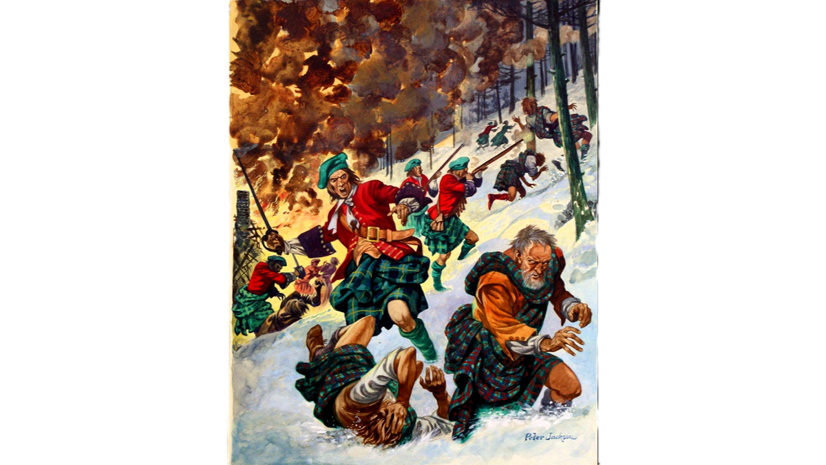 Иллюстрация из книги. Резня в Гленко 13 февраля 1692 года 