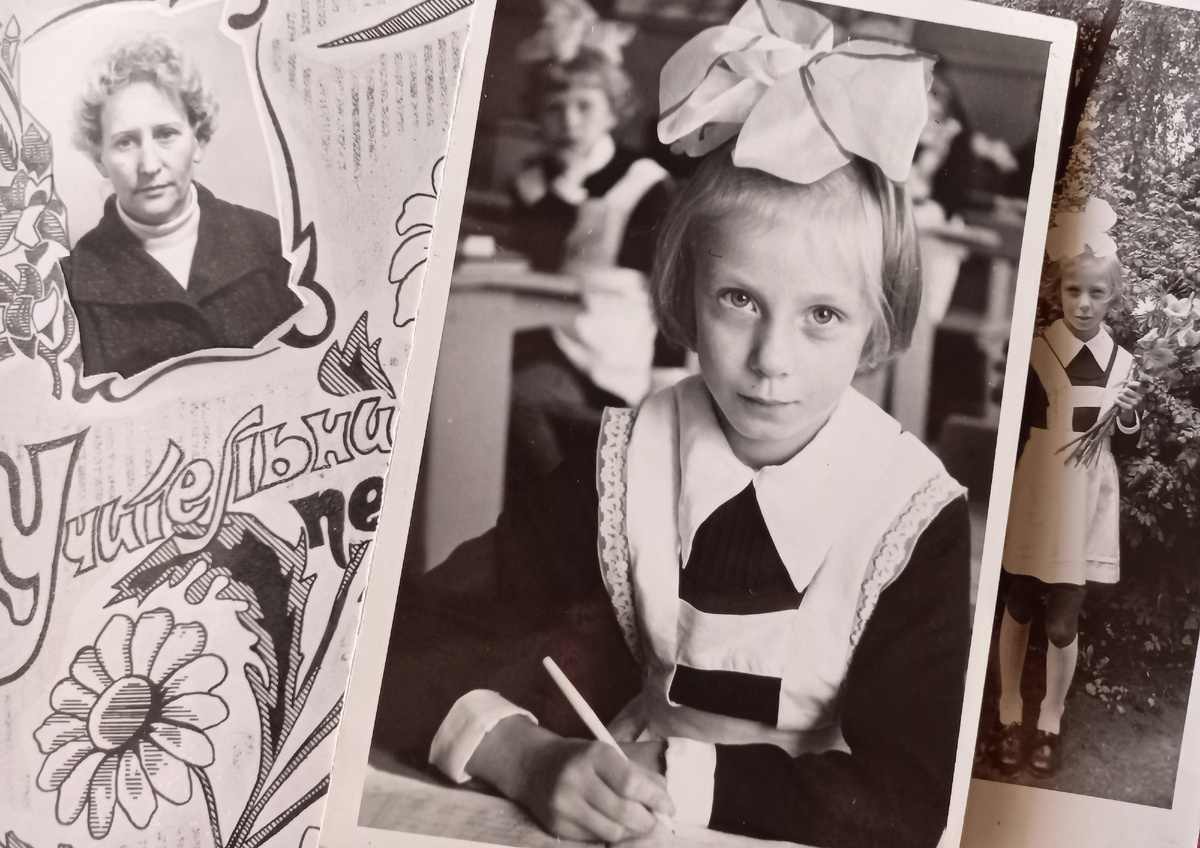 Школьные фото 1979 год. Из моего архива. Я и моя первая учительница Ольга Сергеевна.