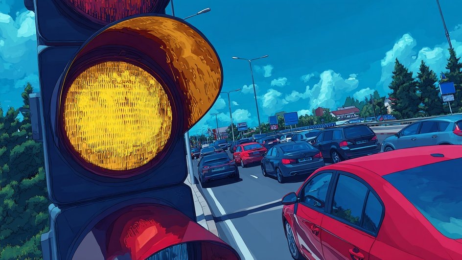 Желтый свет напоминает о необходимости соблюдать осторожностьИсточник: Авто Mail