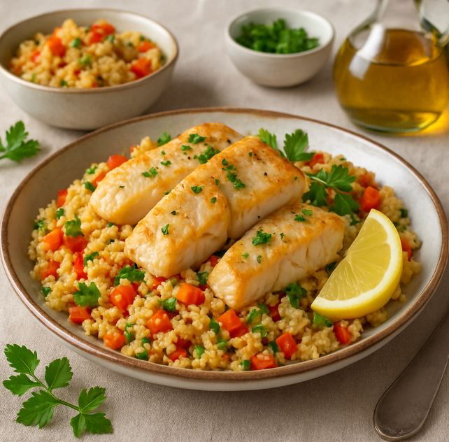 Рыба с кускусом рецепты от Дарики