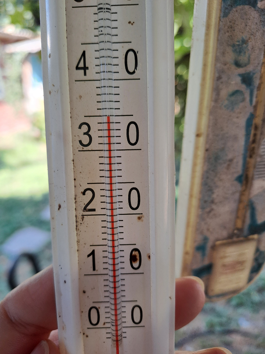 У нас ещё жара 