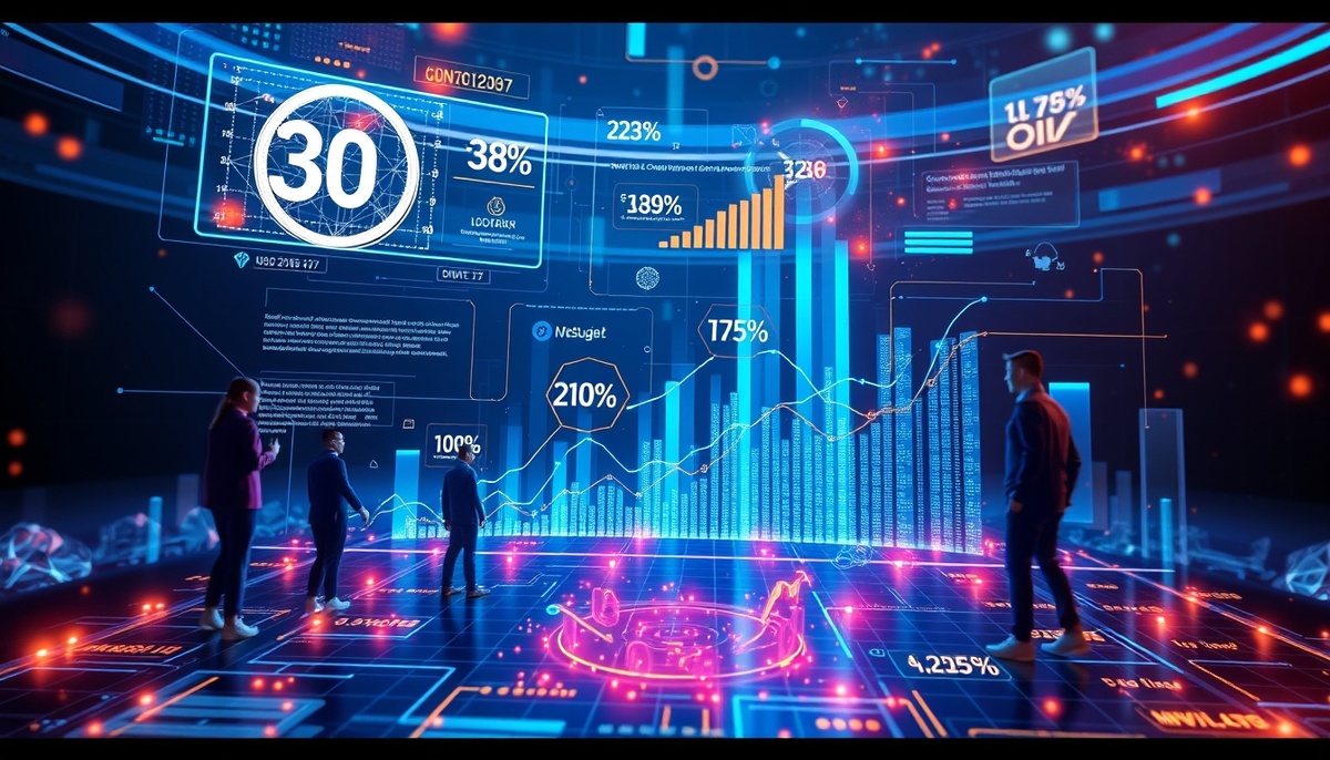 яркие голографические потоки данных