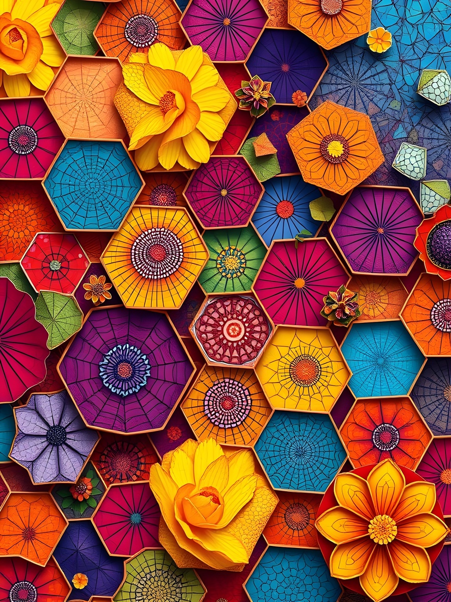 Соты лета. Иллюстрация создана с помощью нейросетеи Flux Schnell.