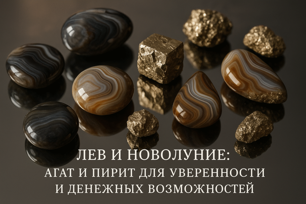    лев_и_новолуние_агат_пирит_уверенность_денежные_возможности Гороскоп Голосом