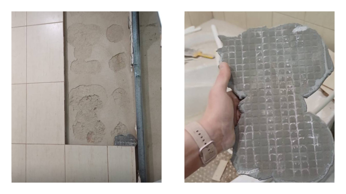 Кафель отваливается от стен — последствия решения «ванную не трогать»