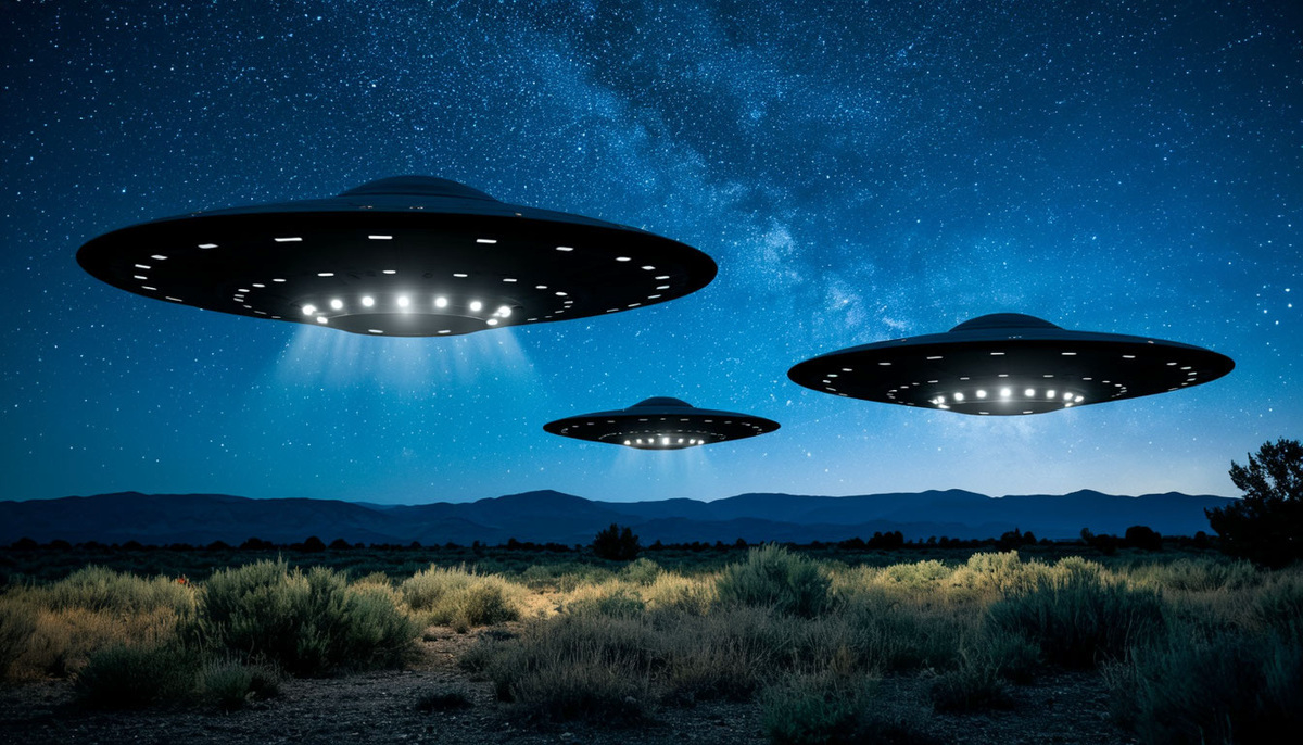 В небе находилось три аппарата.