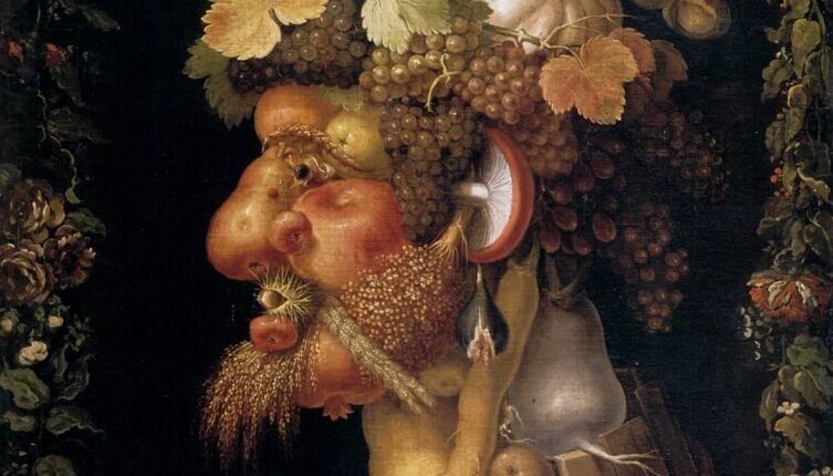     Джузеппе Арчимбольдо «Осень» (фрагмент), 1573 г., общественное достояние