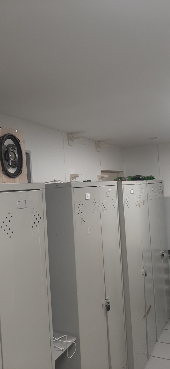 Слева можно рассмотреть как сурово оказались зажаты динамики, расчитанные играть на обьем багажника автомобиля.