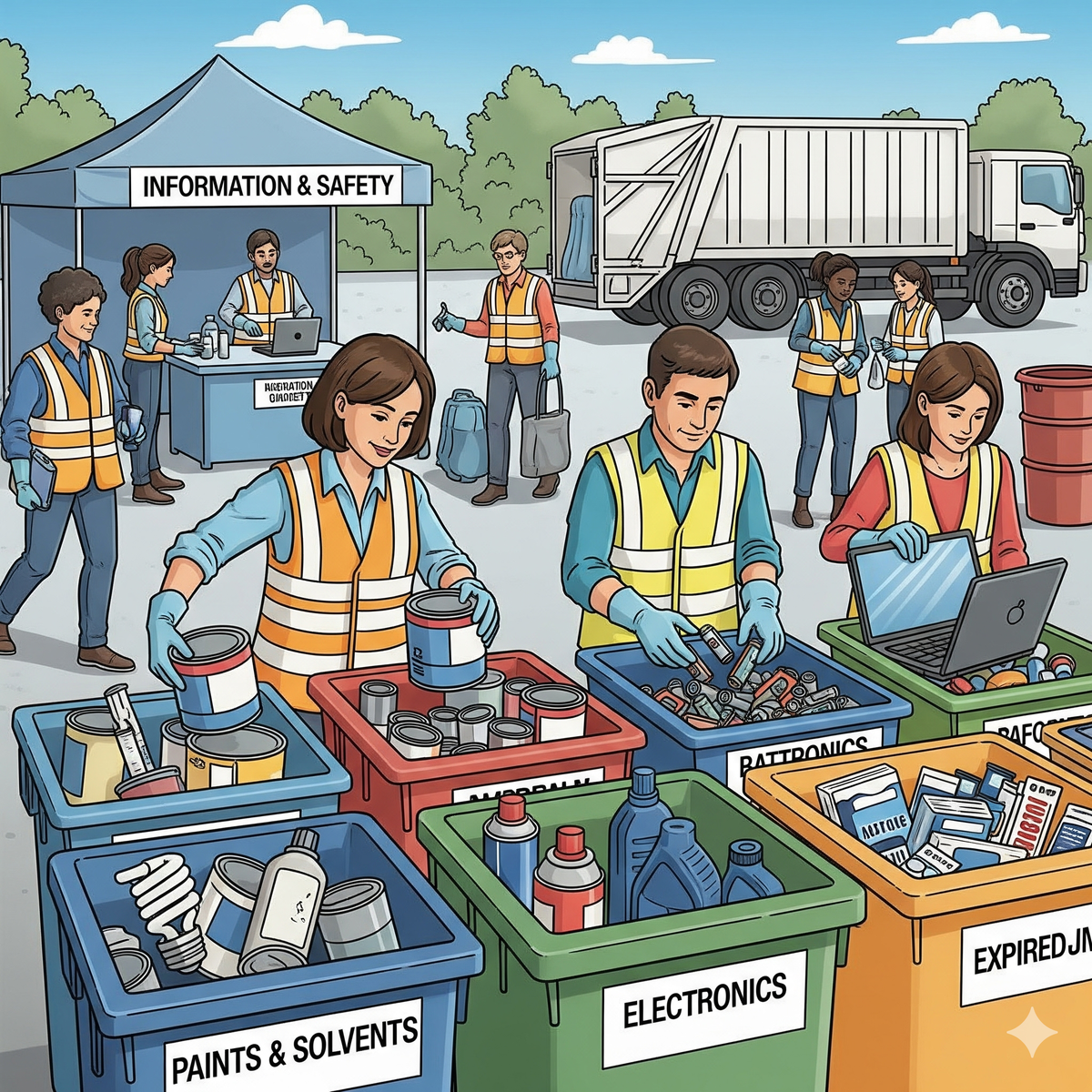 Утилизация опасных бытовых отходов 