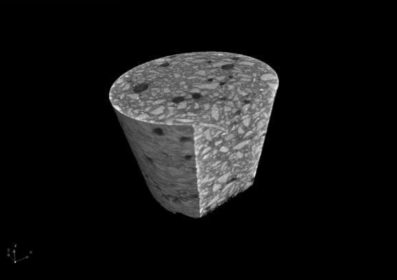 Исследование кернов нефтяных и газовых месторождений.