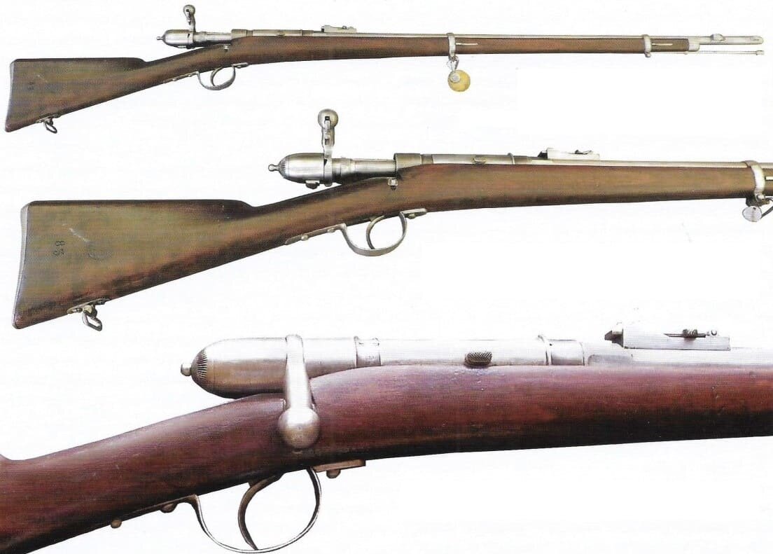 Винтовка Веттерли, подготовленная для испытаний в Италии.