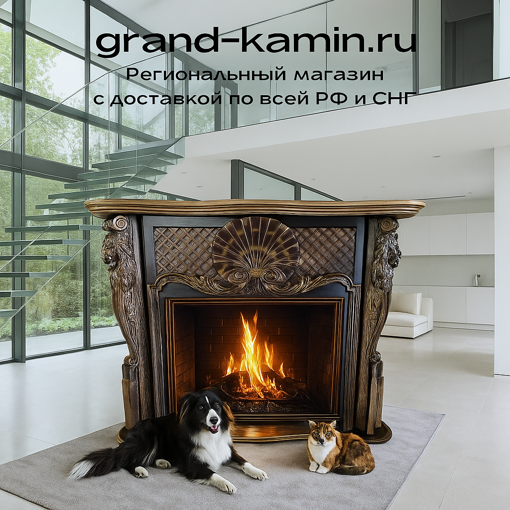    Резной портал Grand Kamin: ваш новый уют и стиль в интерьере с электрокамином, который удивит всех! Kamin