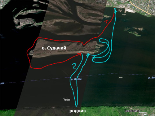 Мой маршрут на лодке
