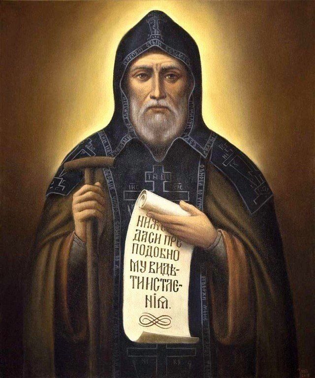 Преподобный Иов Почаевский. Современная икона.