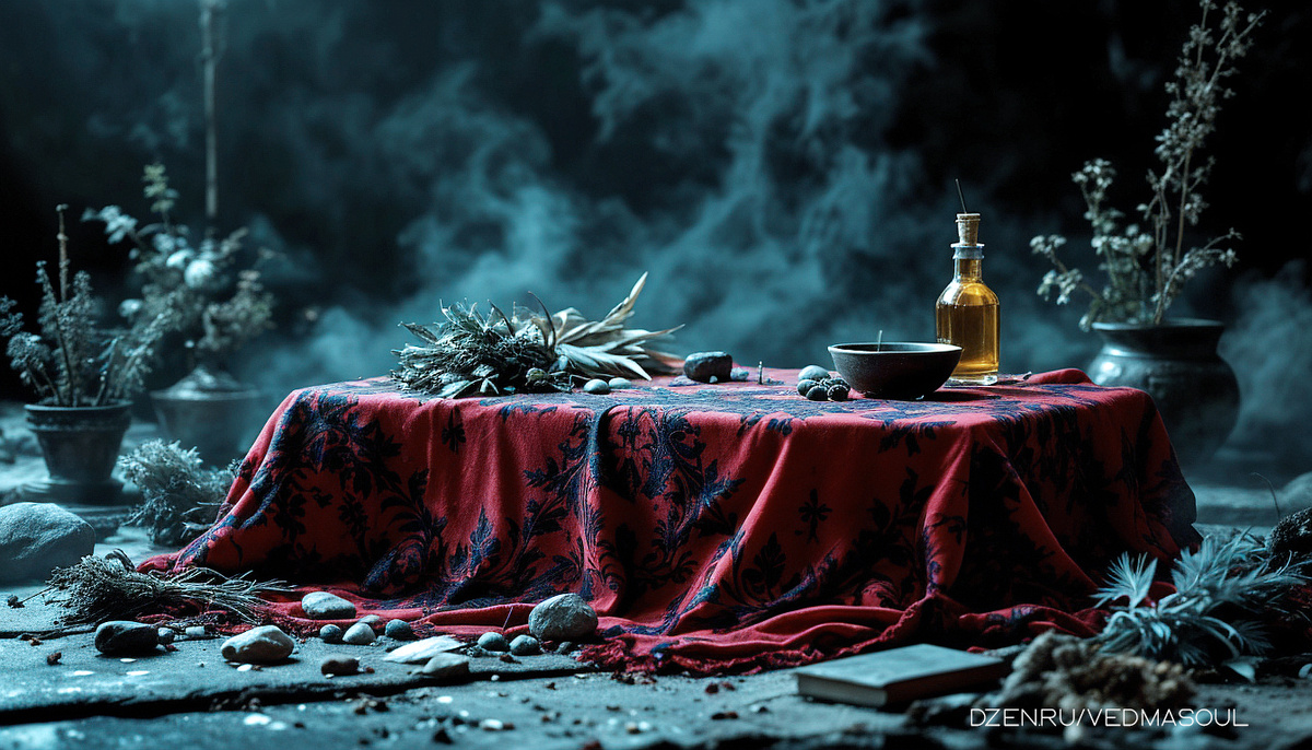 Авторское изображение @vedmasoul. Cгенерировано ИИ. Чистка от порчи, чистка крадника