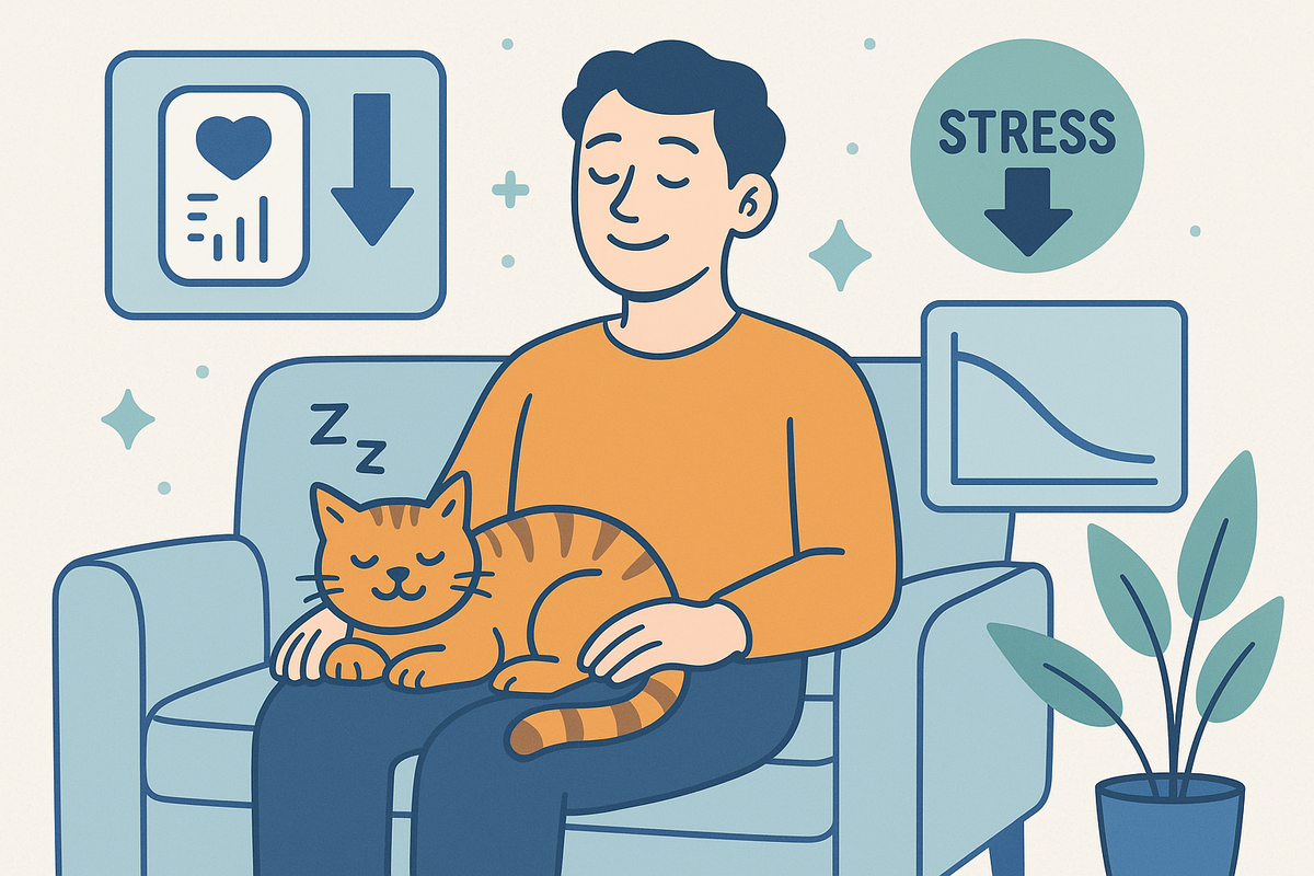 Мурчание кошки снижает давление и стресс