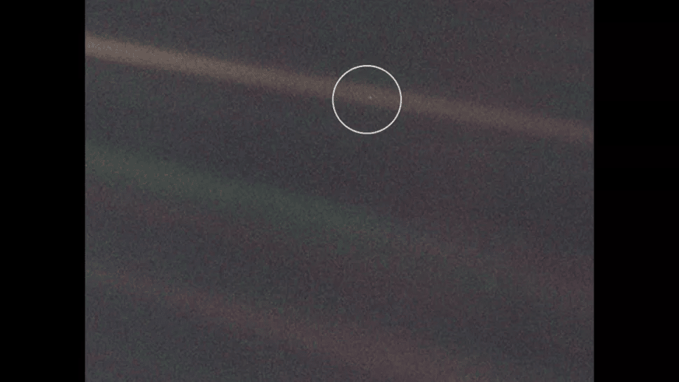 Pale Blue Dot (Бледно-голубая точка). Фото:naked-science.ru

