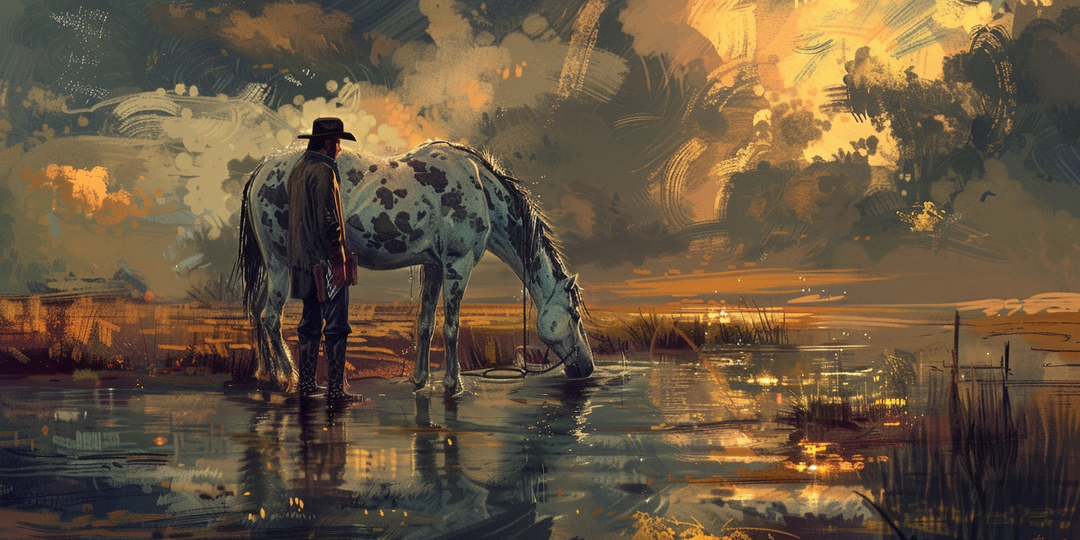 Ковбой и лошадь