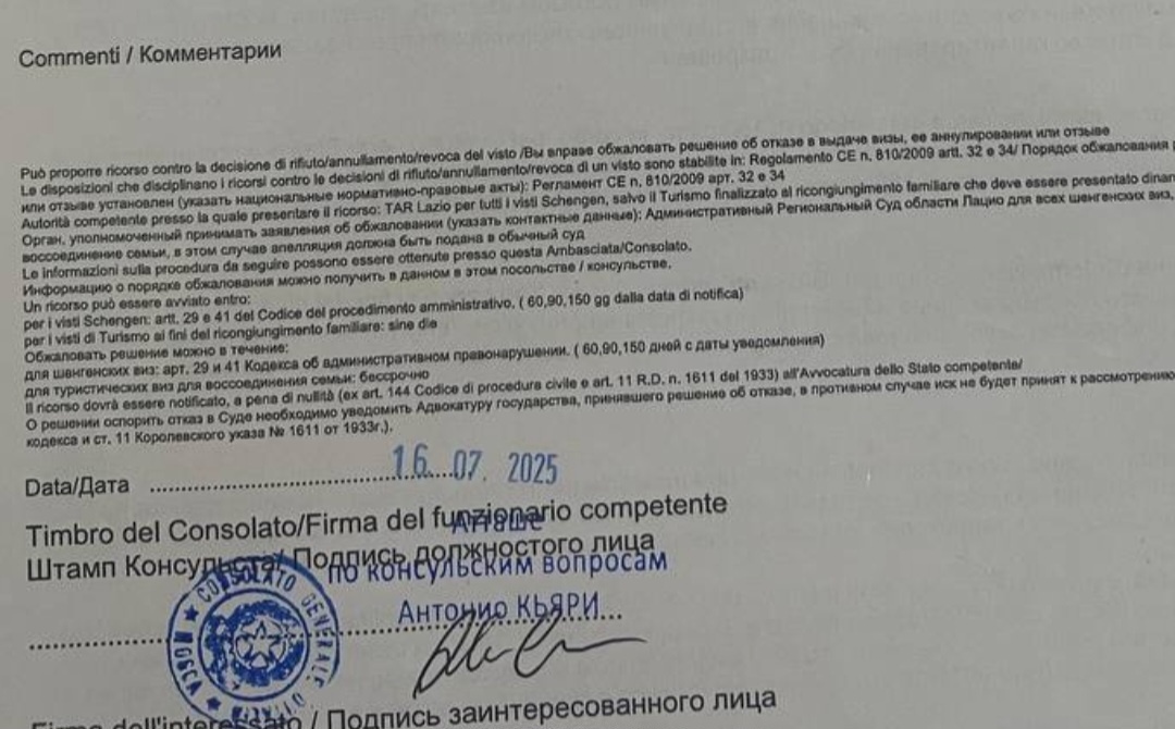 Задержка решения на туристическую визу из-за глубокой проверки. Итог 7 пункт.