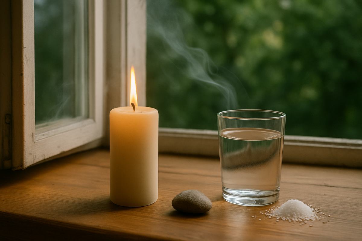 Очищение дома по четырём стихиям: свеча (огонь), свежий воздух из открытого окна, вода и соль. Простые способы убрать негативную энергетику и наполнить пространство силой