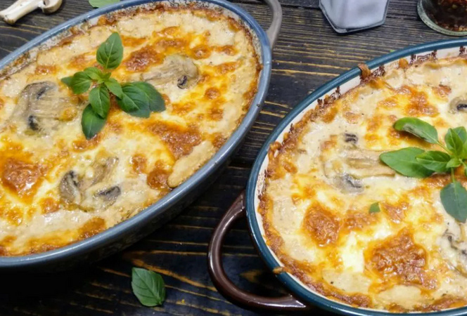 Жюльен с индейкой и грибами