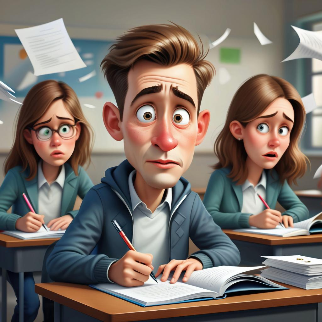 Старшеклассники пишут сочинение "Как я провёл лето"