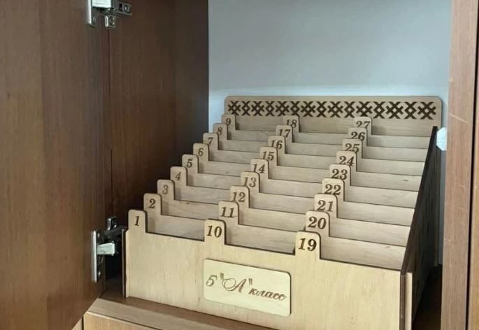 Например, так выглядит специальное место для хранения. 