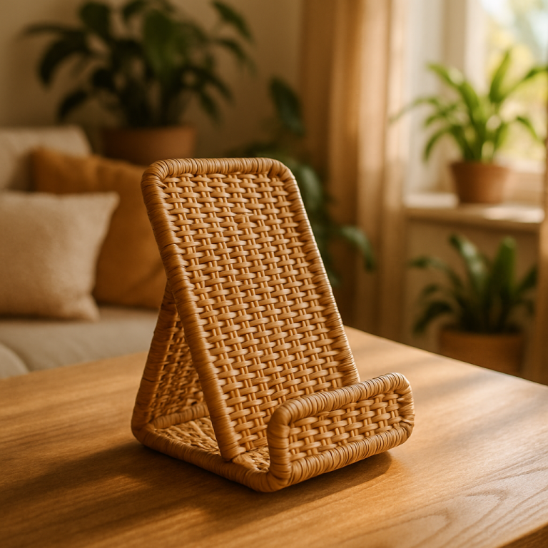    Плетёная подставка под телефон из ротанга: простое рукоделие, которое сделает ваш дом уютнее! Loza