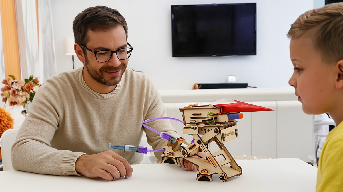 Детский конструктор Smartivity "Гидравлическая катапульта с самолётами"