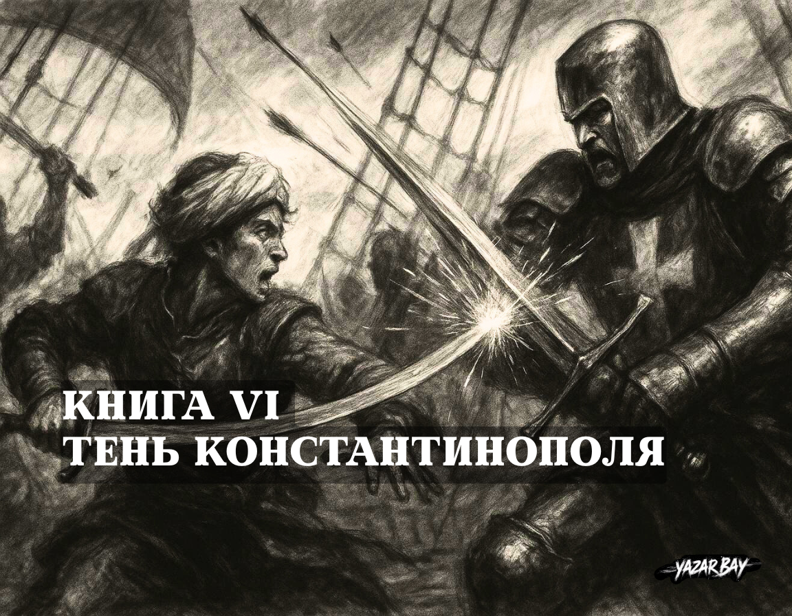В жестокой абордажной схватке молодой принц Орхан сходится в поединке с могучим рыцарем-госпитальером на палубе его галеры. ©Язар Бай