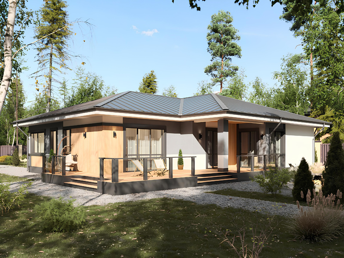 Дом из блока 006 (Проект на сайте: https://wood-house.su/projects/dom-iz-bloka-006/)