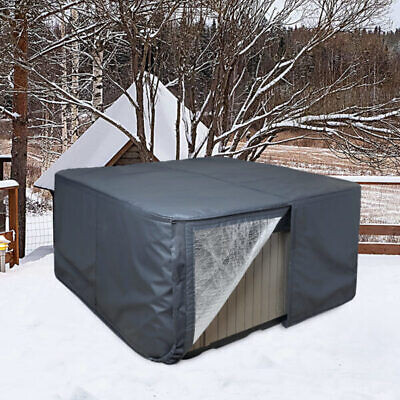 Фольгированное термоодеяло /зимний чезол для спа бассейна среднего размера (200-210 см x 200-210 см) - защитное покрытие для уличной джакузи