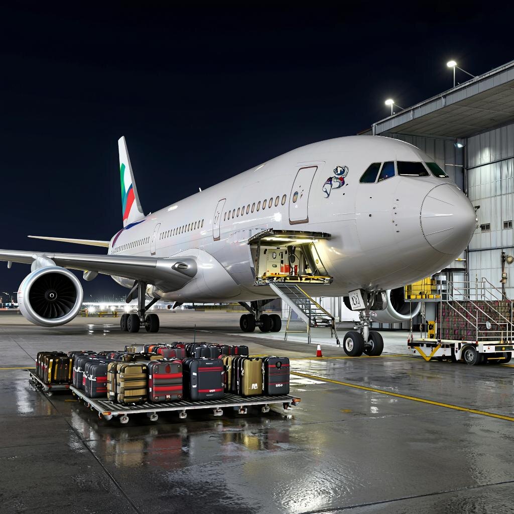 Погрузка самолëта. 