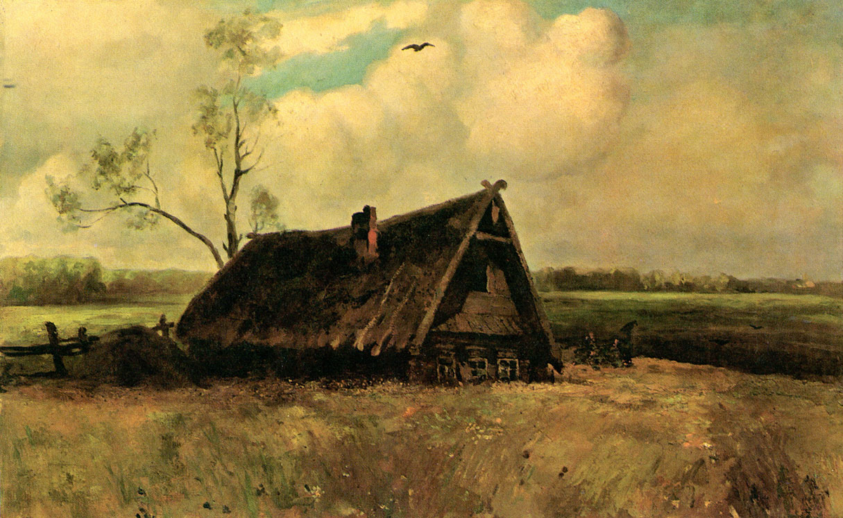 Дом совета в Филях. Художник - А. Саврасов. 1860-е гг.