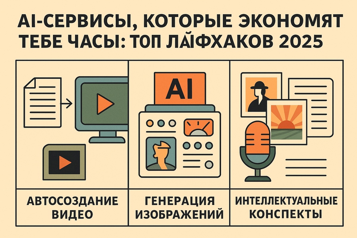 Топ AI-сервисов 2025 для креаторов: экономь часы и создавай без съёмок