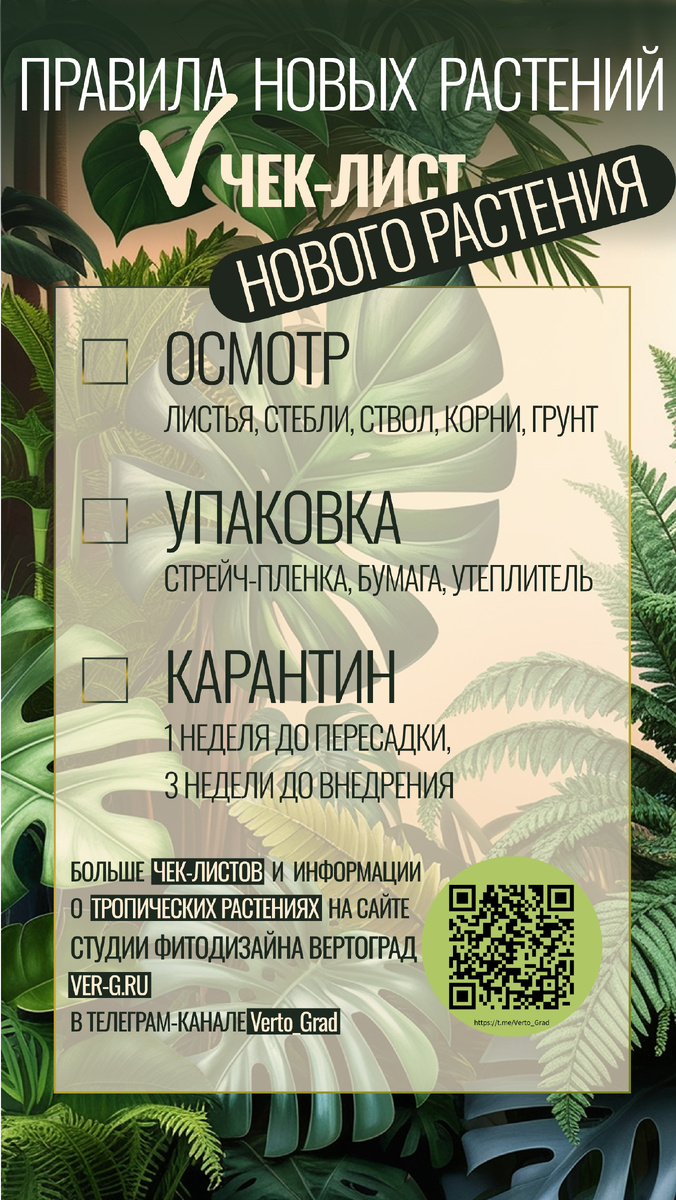 Чек-листо нового растения