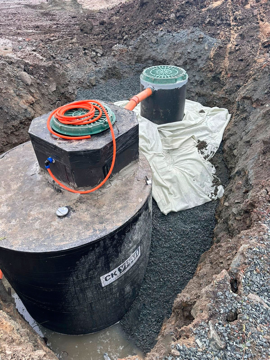 Монтаж септика Урал-6 Био