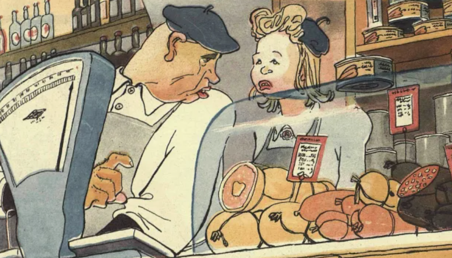 - А ведь кто-то из наших продавцов не чист на руку! Сэкономил я на недовесе два кило колбасы, а ее продали из-под прилавка