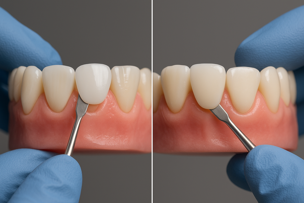 Сравнение керамических и композитных виниров