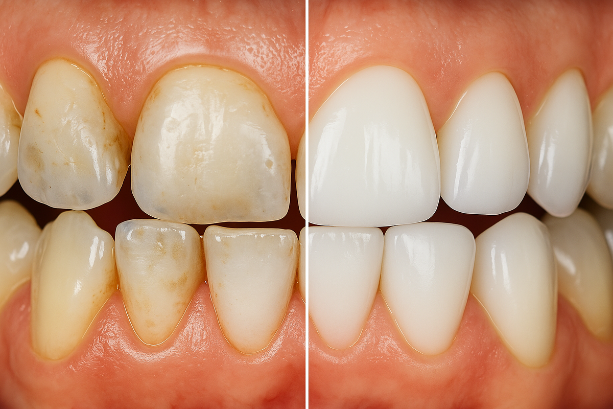 Фото до\после установки виниров