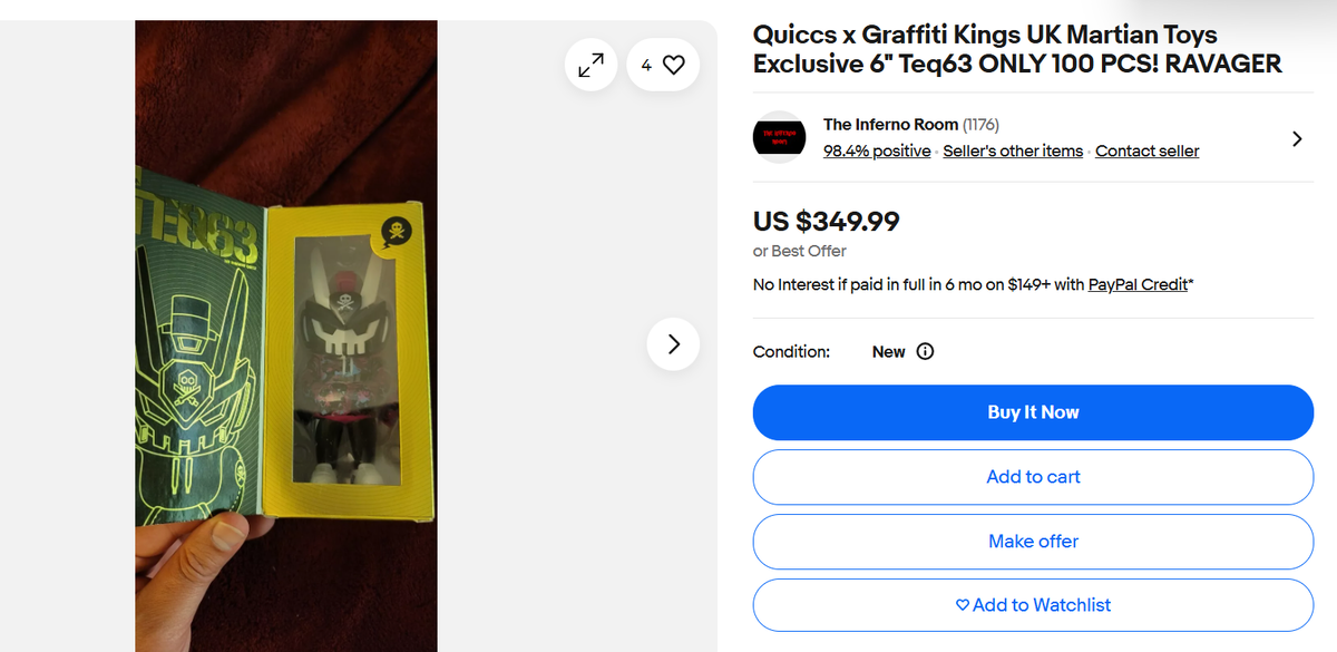 Изначальная стоимость игрушки - 60 фунтов. При перепродаже - 349 долларов.