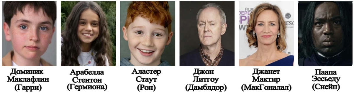 Каст ведущих актеров в сериал "Гарри Поттер" 1 сезон