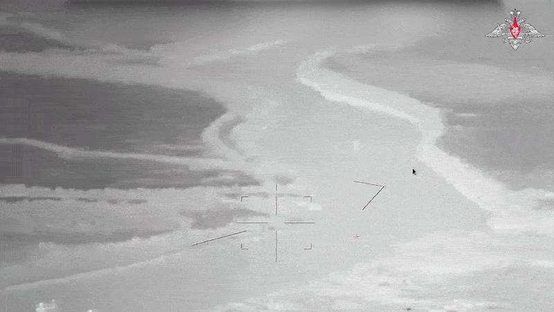 Момент уничтожения вражеского "Симферополя"//Видео из официального ТГ-канала Минобороны